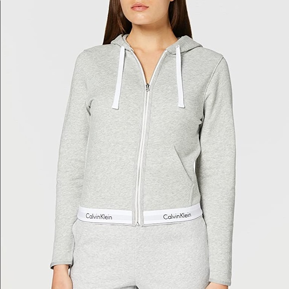 modern cotton calvin klein zip up sweatshirt